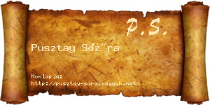 Pusztay Sára névjegykártya